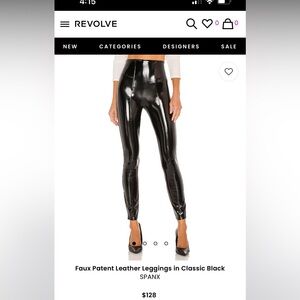 COPY - SPANXFaux Patent Leather Leggings in Classic Black